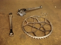 Cromado de piezas de bicicleta antigua y clasica | Bielas y plato