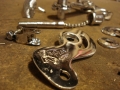 Cromado de piezas de bicicleta antigua y clasica | Detalle patilla cambio desmontado cromado