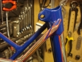 Restauracion pintura cuadro fileteado bicicleta antigua clasica paseo varillas años 50 marca Ducson 02