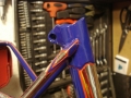 Restauracion pintura cuadro fileteado bicicleta antigua clasica paseo varillas años 50 marca Ducson 03