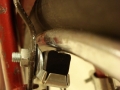 Detalle zapata de freno y llanta Westwood | Bicicleta Orbea antigua de varillas años 40 restaurada