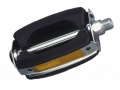 Pedal con bloque de goma negro y reflector